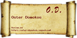 Oster Domokos névjegykártya